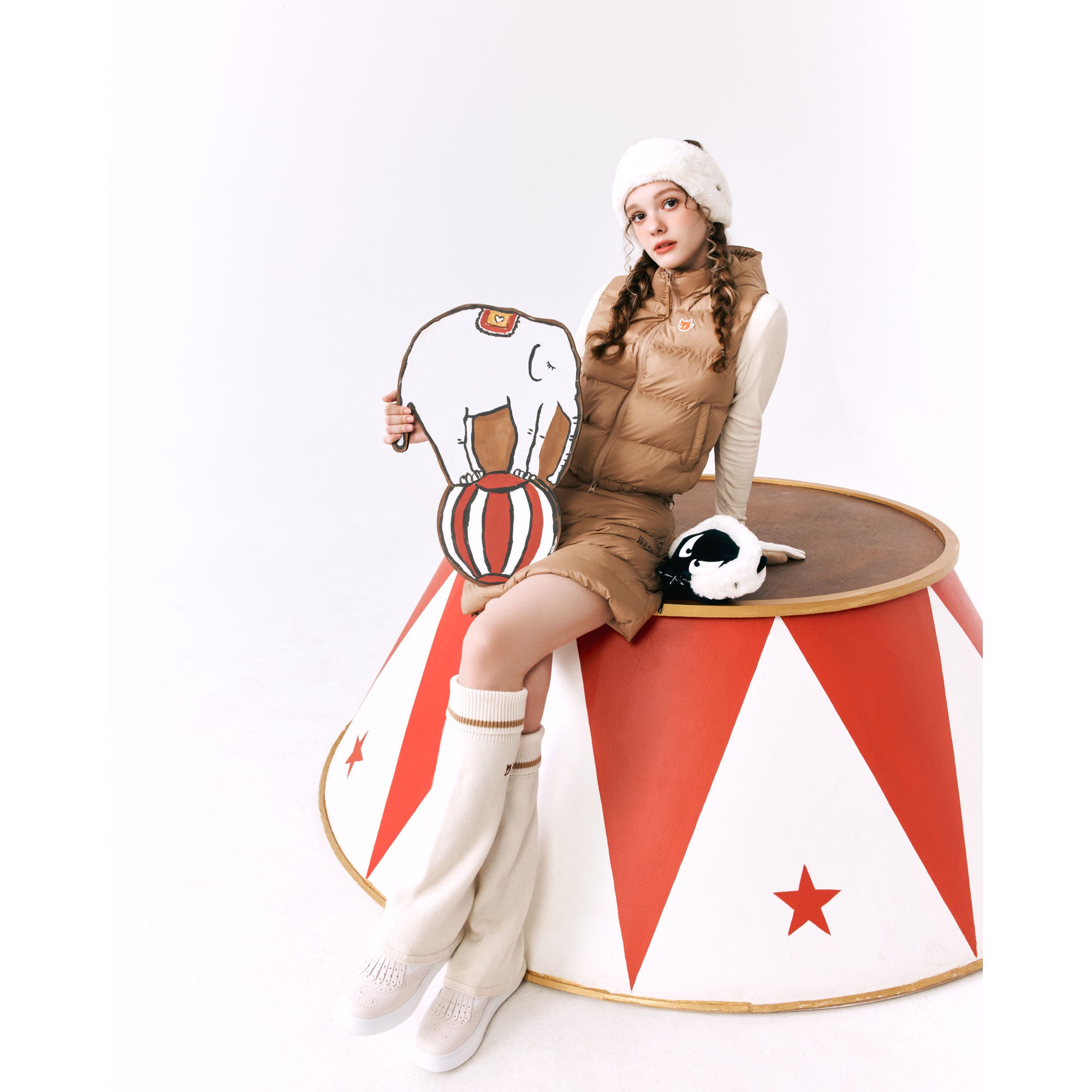 WOMEN LOFTECH™中綿アウターベスト ベージュ