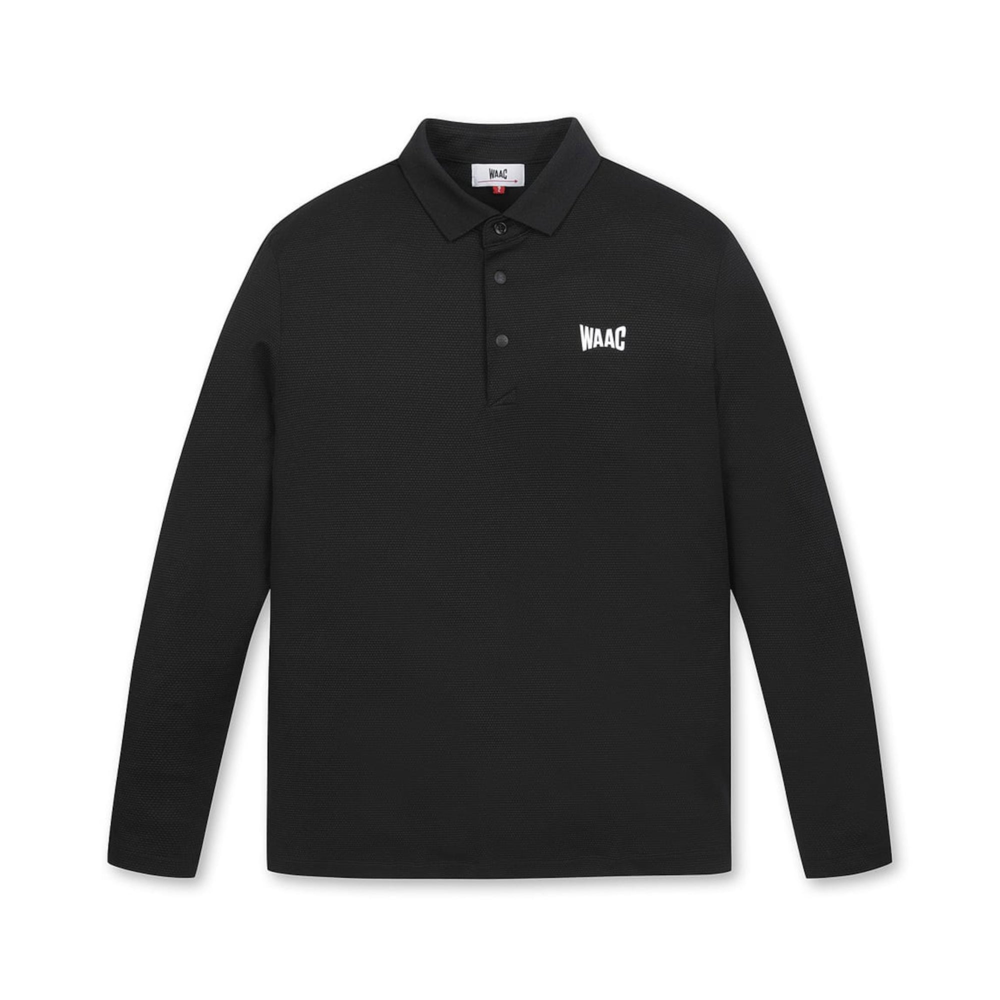 MEN ロングスリーブポロシャツ ブラック