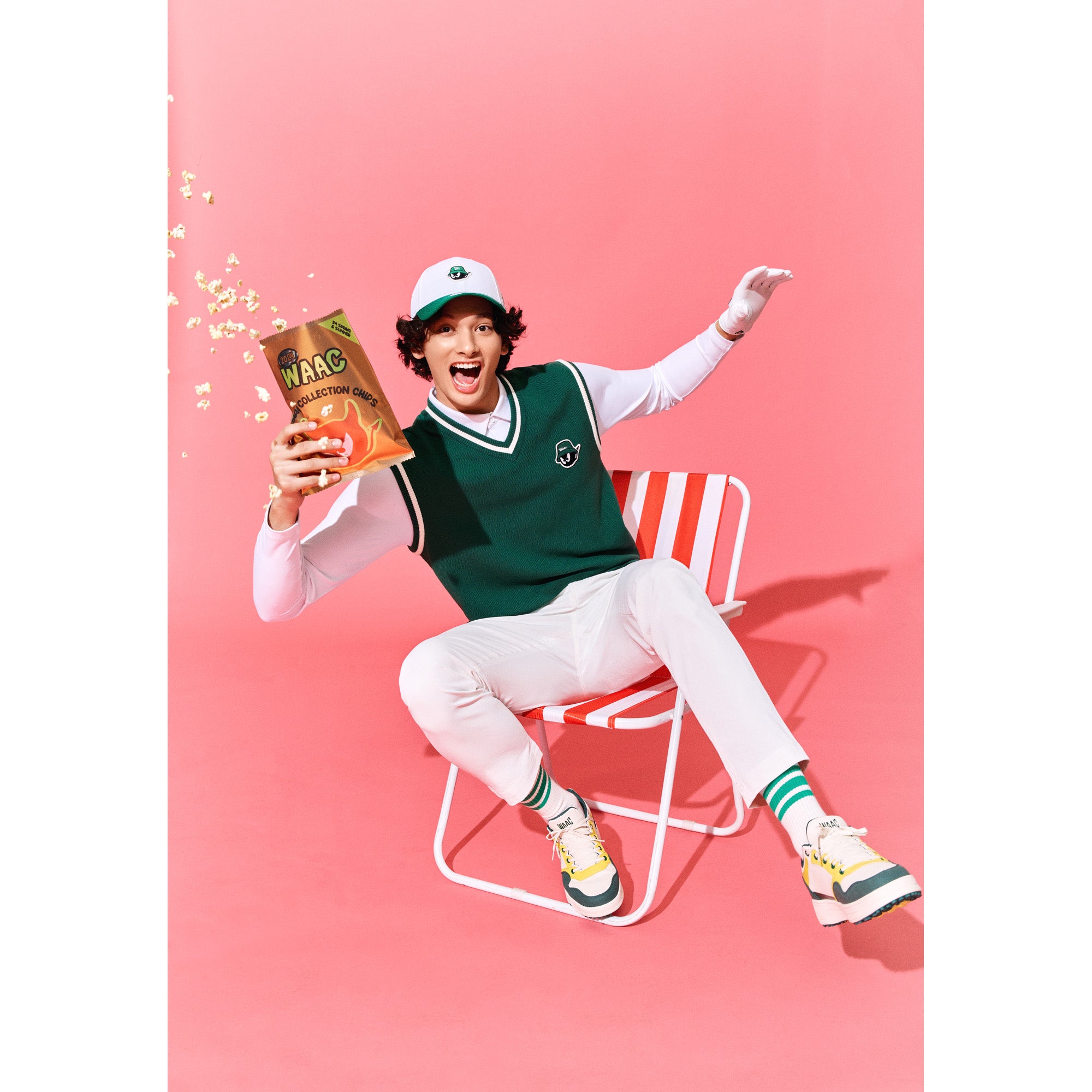MENS ハイブリッドニットベスト グリーン/072342701
