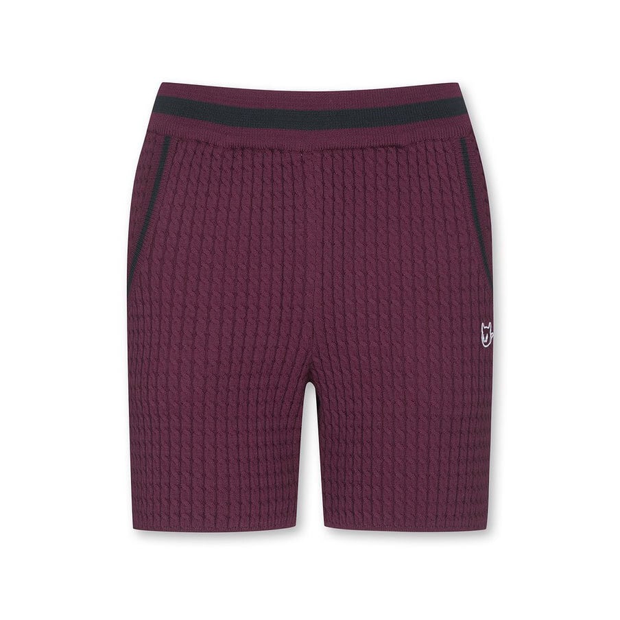 WOMEN ニットショーツ ボルドー