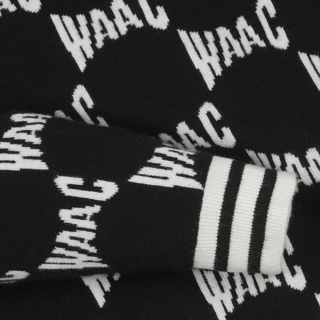 MEN ウール・カシミヤ ロゴジャカードセーター