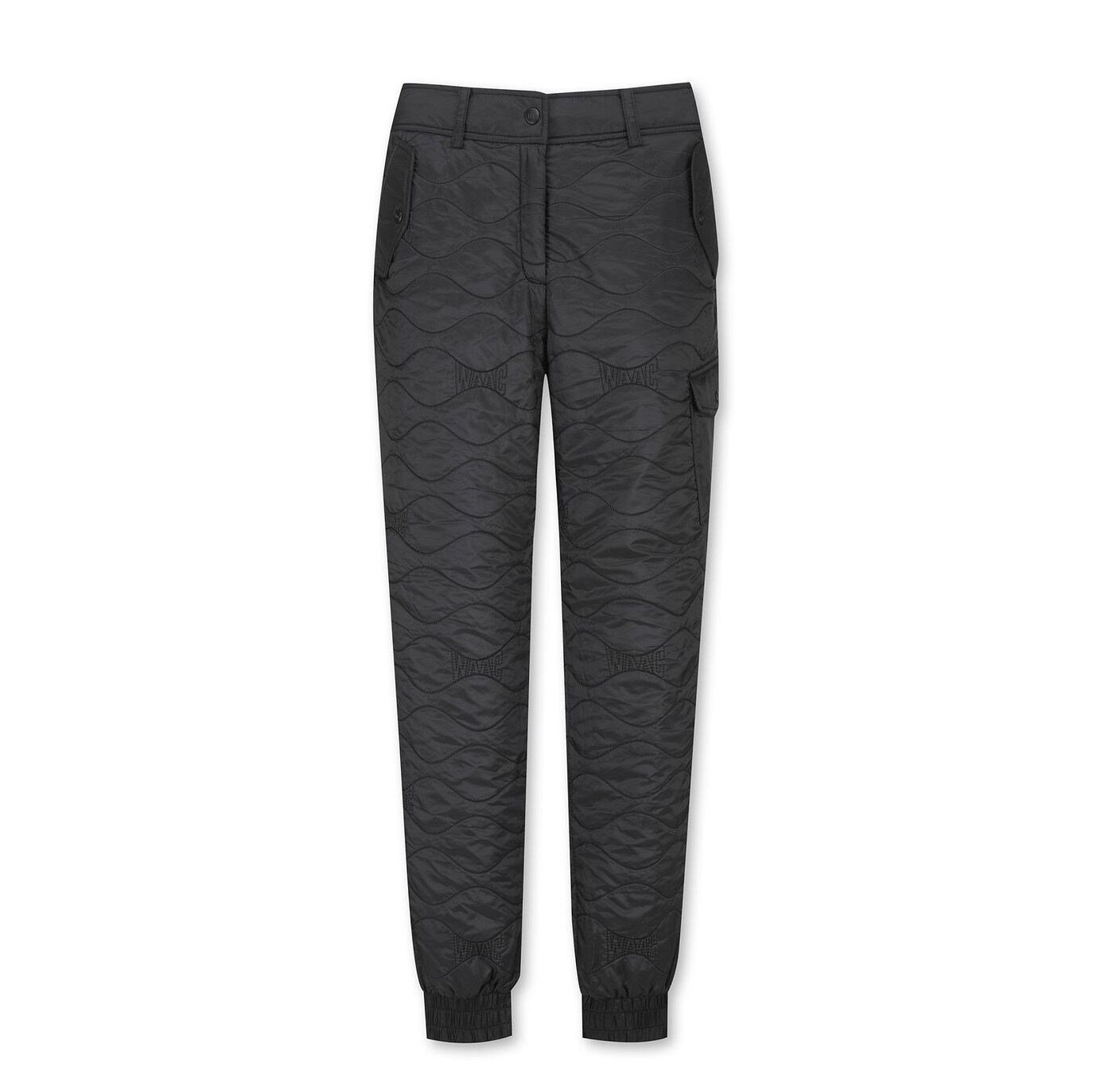 WOMEN パッド入り キルティング ルーズフィットジョガーパンツ