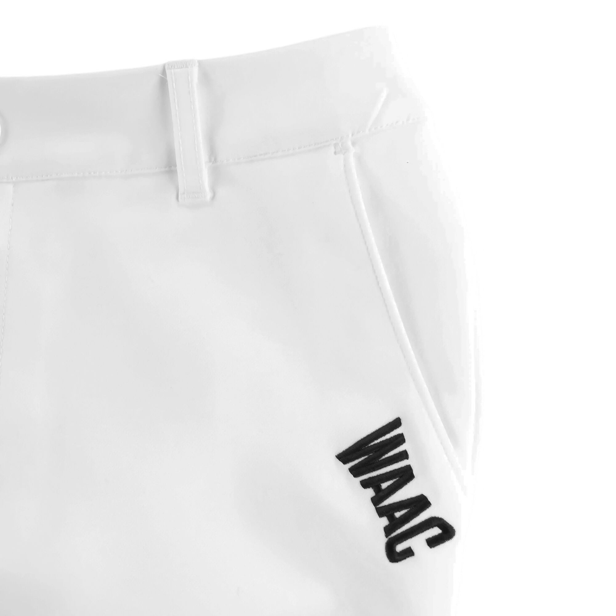 WOMEN ナイロンストレッチBASIC ロングパンツ ホワイト