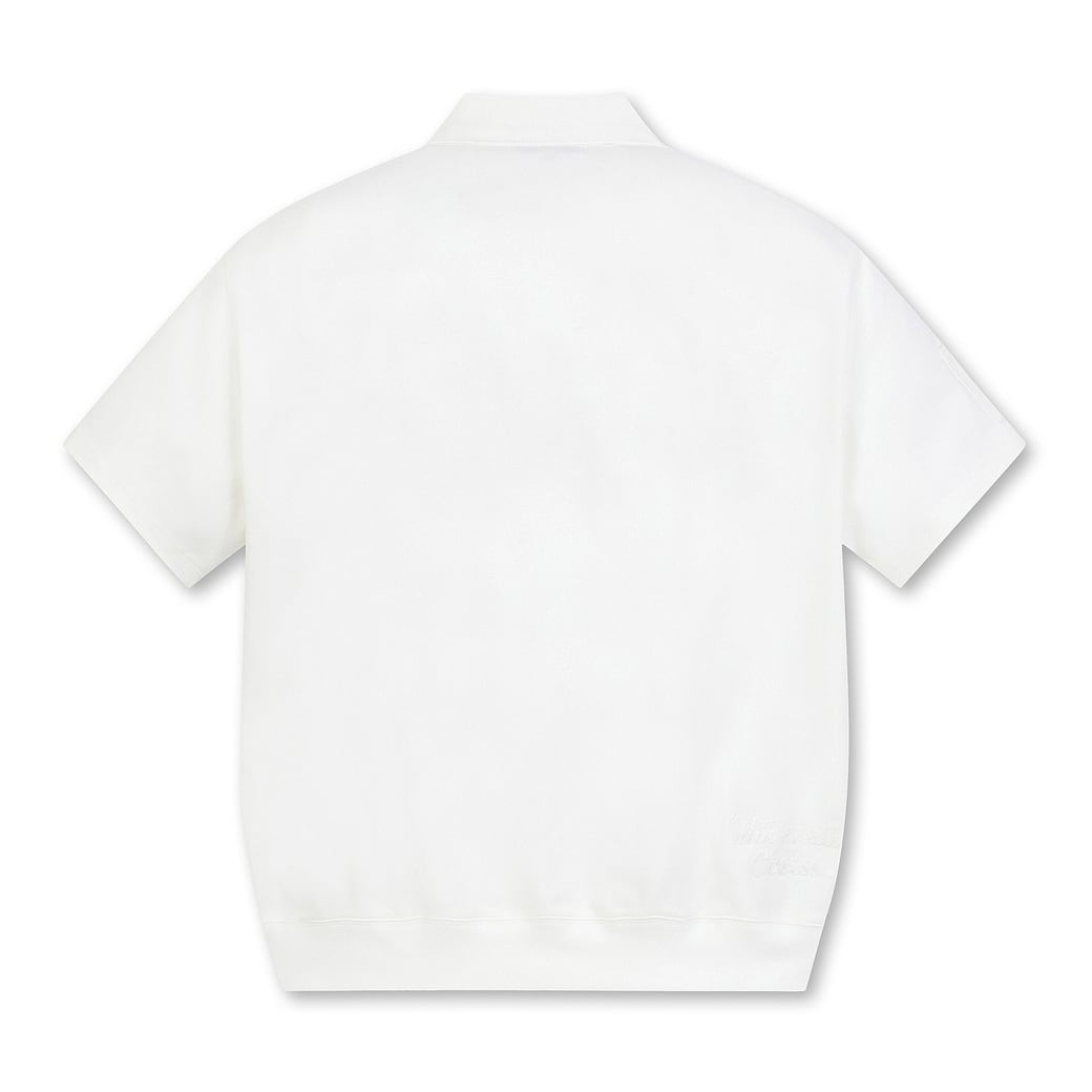 【着心地抜群】MENS 半袖スウェットポロシャツ ホワイト/072332008