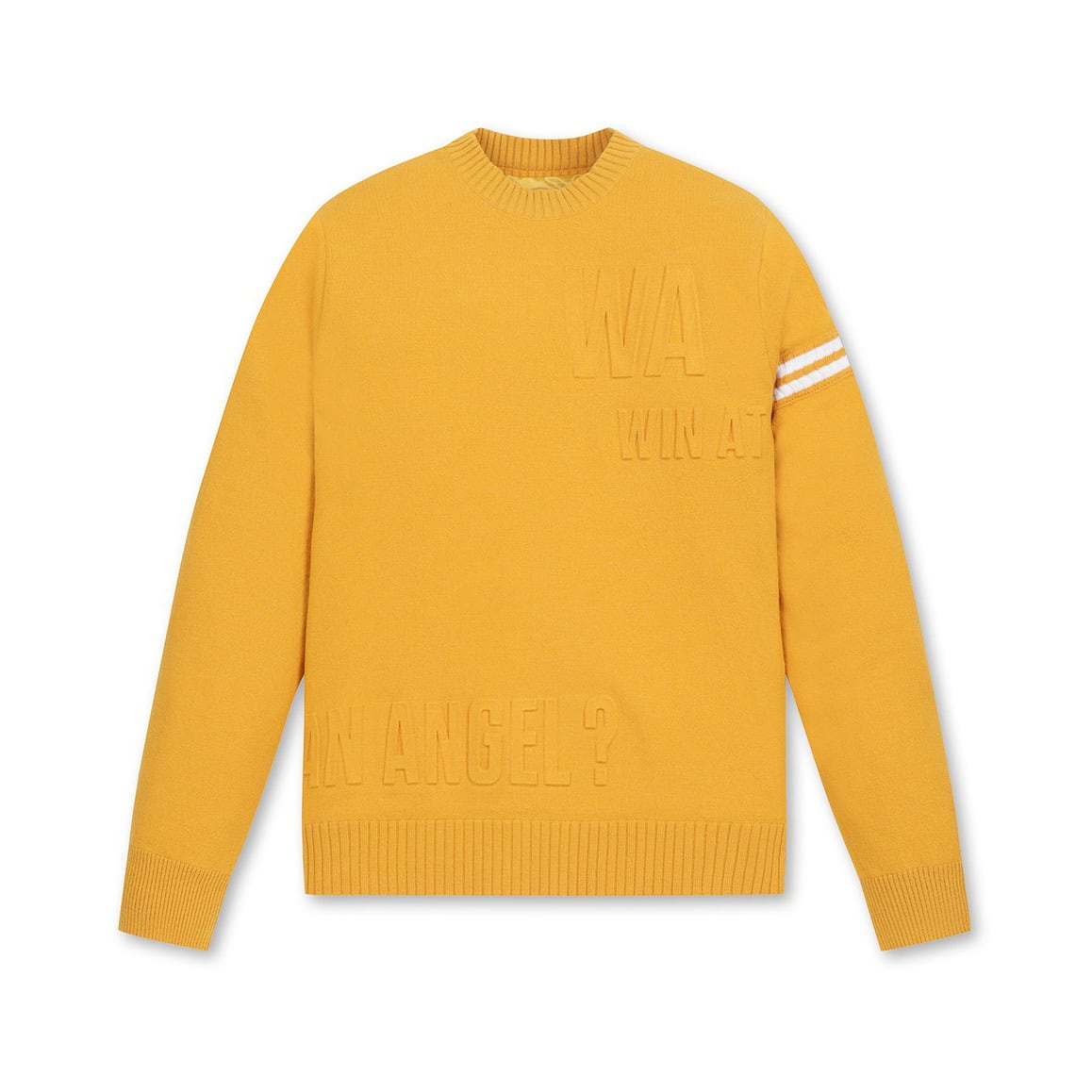 MEN エンボスロゴ ポイントラウンドセーター