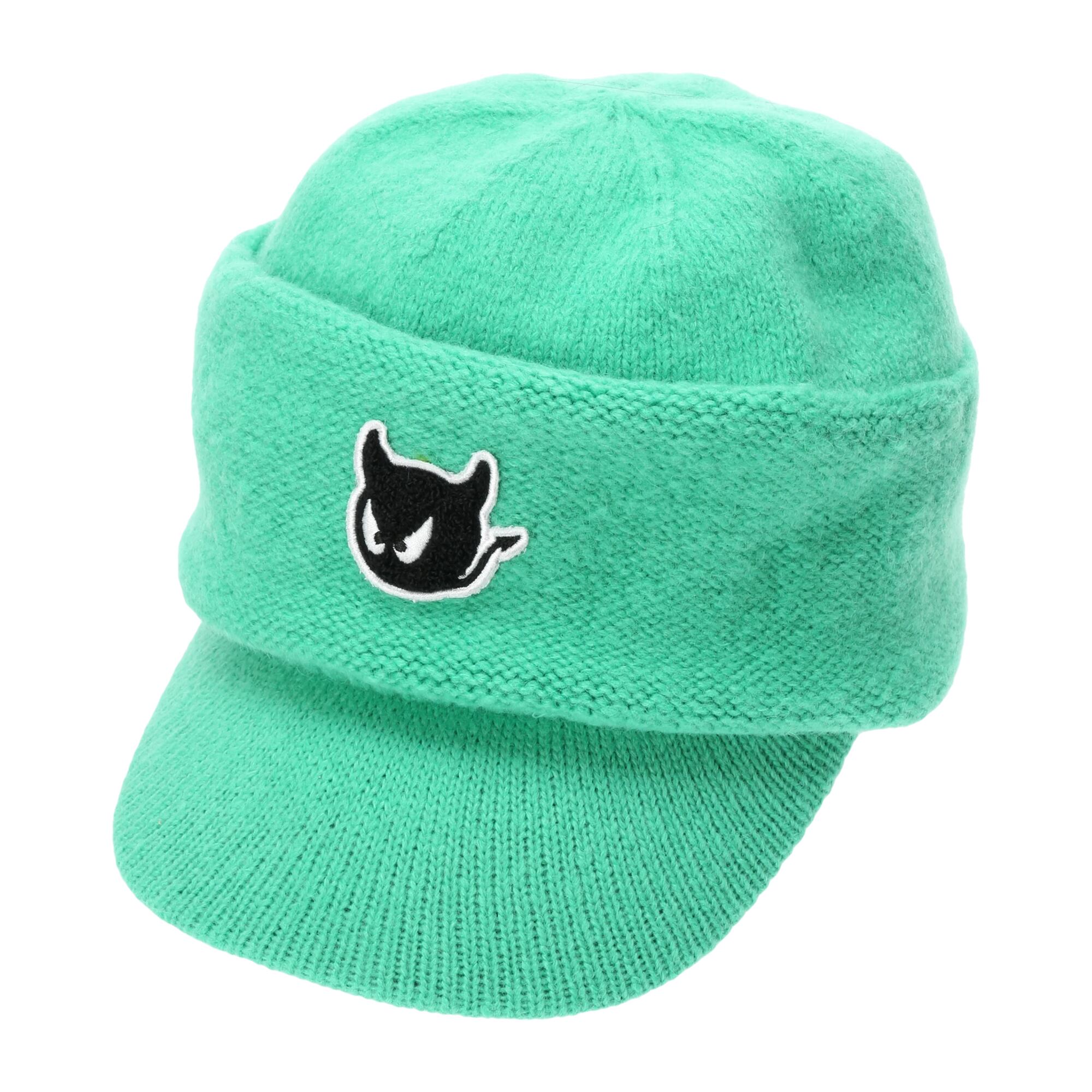 WOMENS ポンポン付きニットバイザーキャップ 072224834