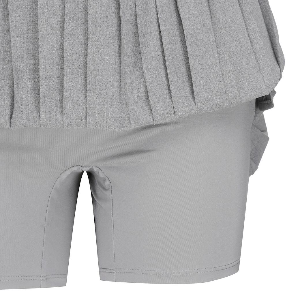 WOMEN バントプリーツキュロットスカート グレー