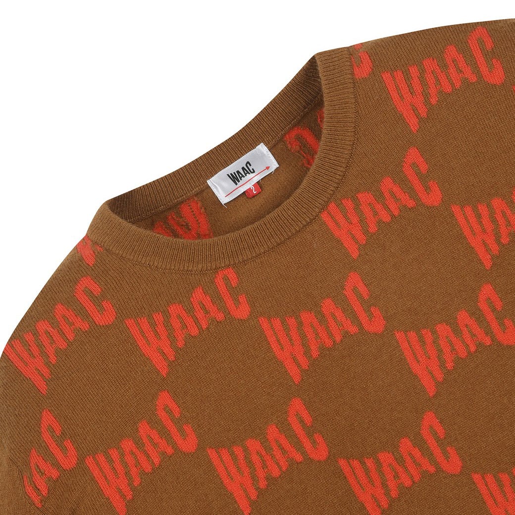 MEN ウール・カシミヤ ロゴジャカードセーター