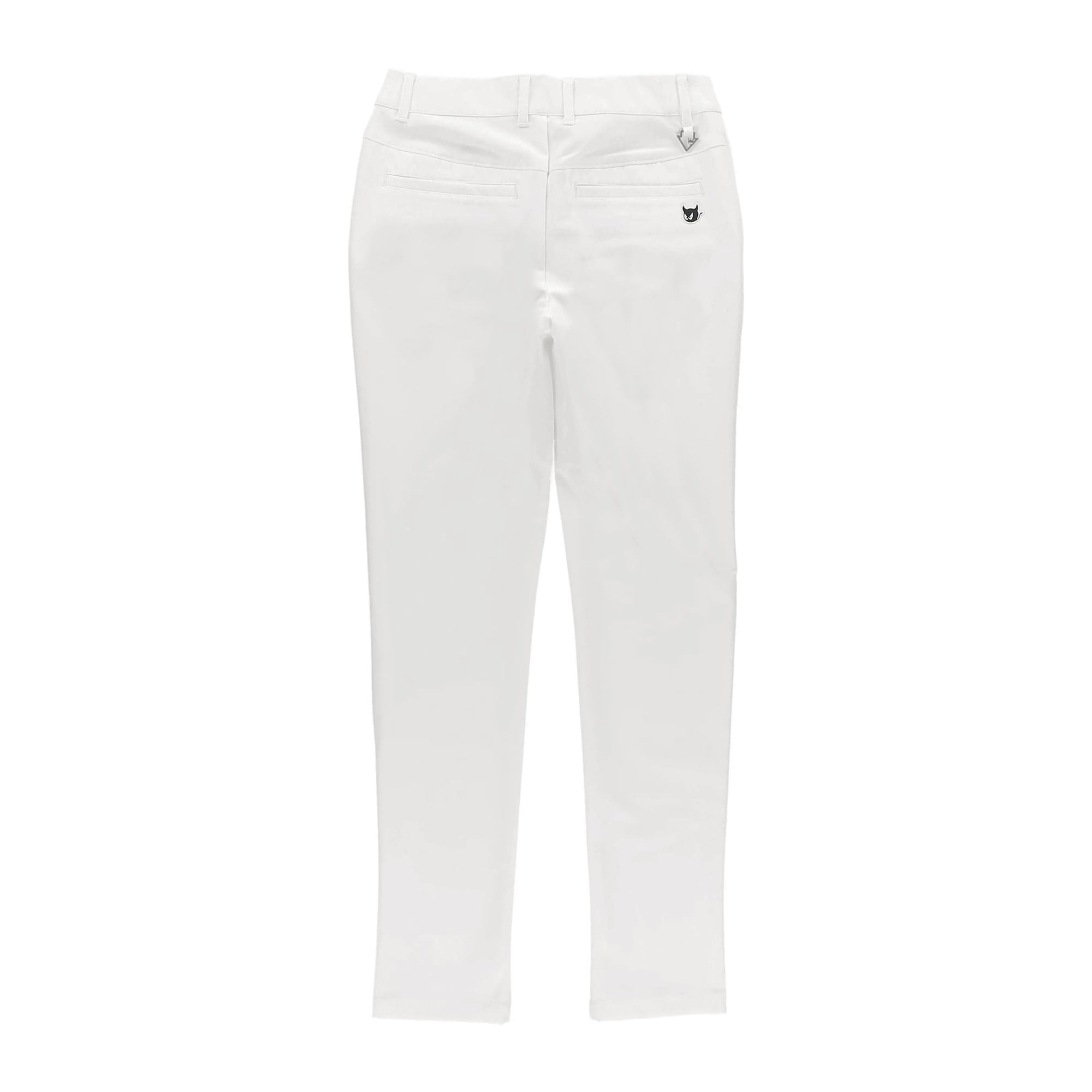 WOMEN ナイロンストレッチBASIC ロングパンツ ホワイト