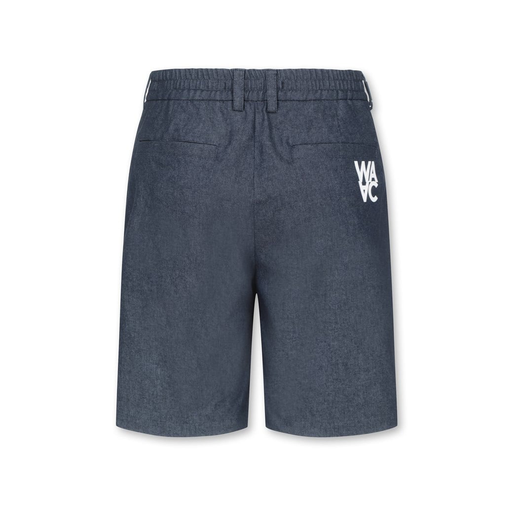 MEN コットンデニムショートパンツ インディゴブルー