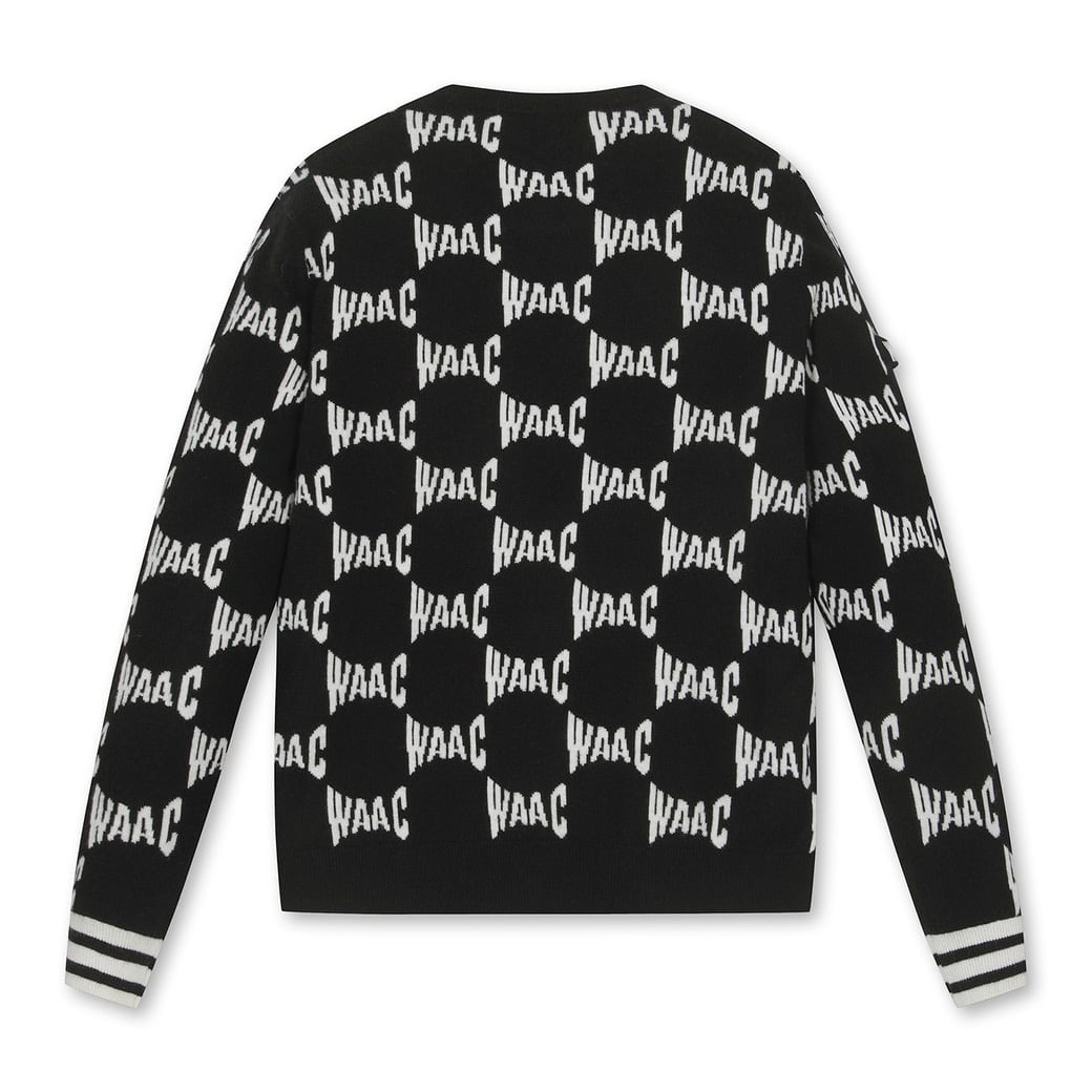 MEN ウール・カシミヤ ロゴジャカードセーター