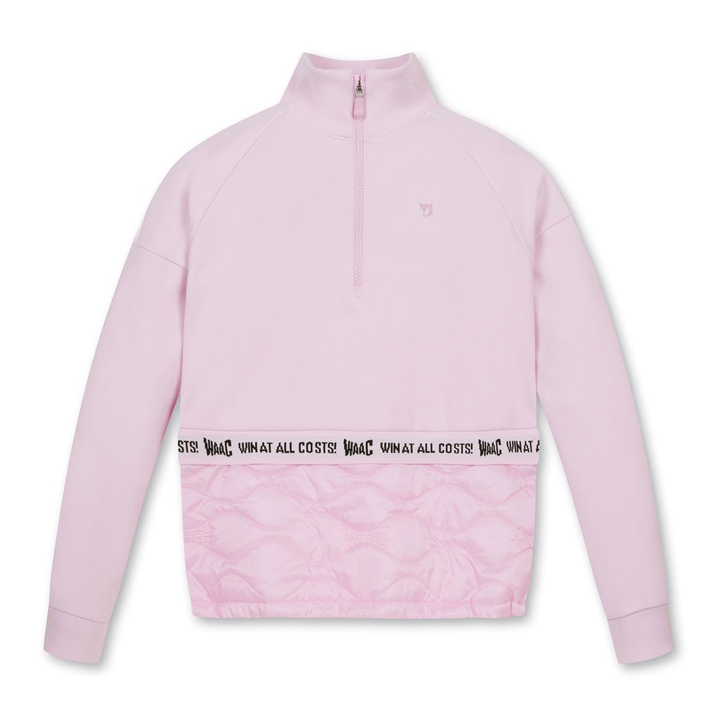 WOMEN ハイブリッドセミジップアップトレーナー