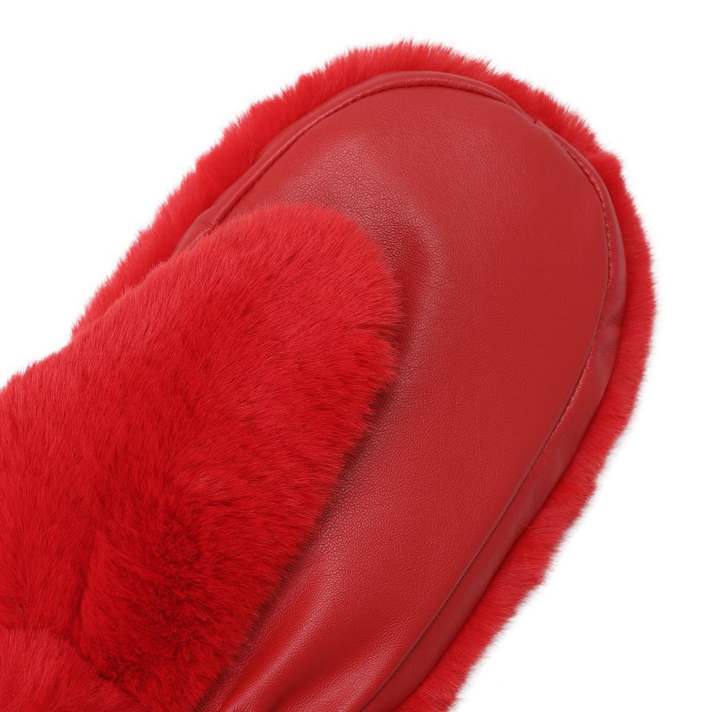 WOMEN エコファーコールドグローブ(両手) レッド