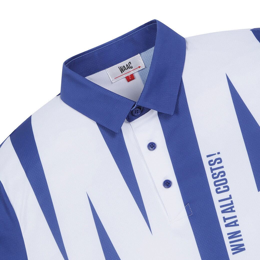 MENS ビッグロゴ ポロシャツ ブルー /072322010