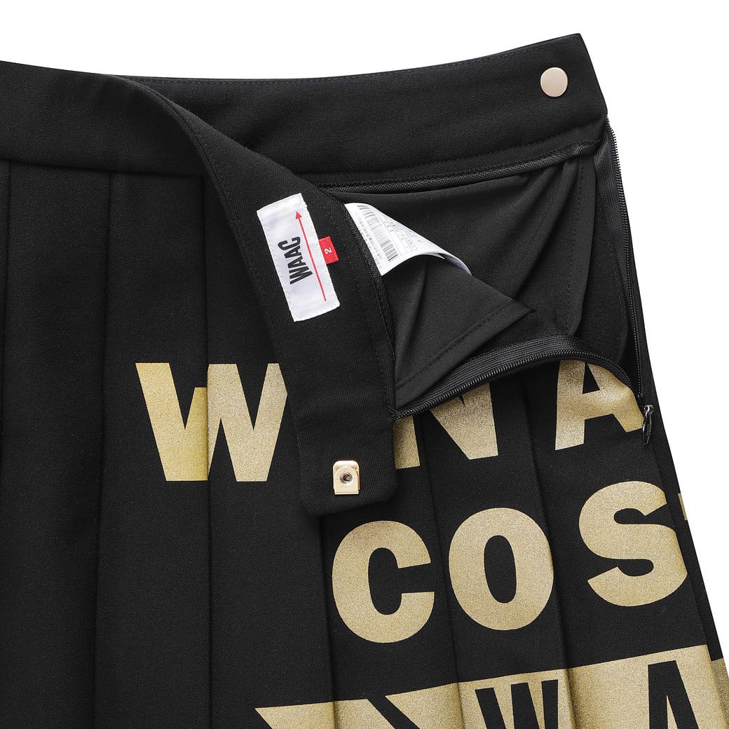 WOMEN ゴールドポイント プリーツキュロットスカート