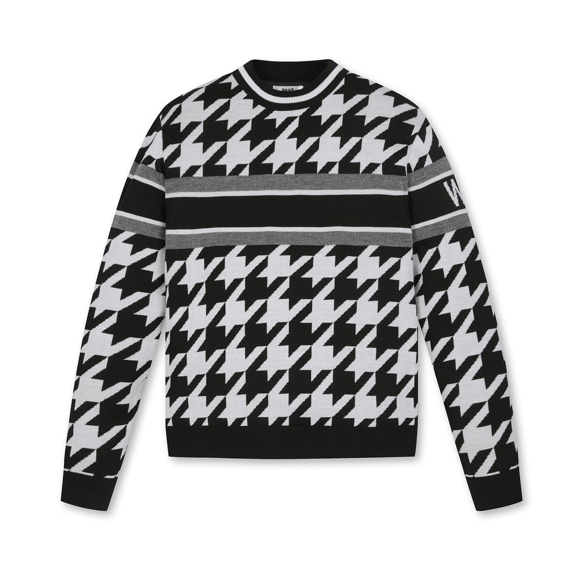 MEN ウィンターハウンズトゥース 防風タートルセーター