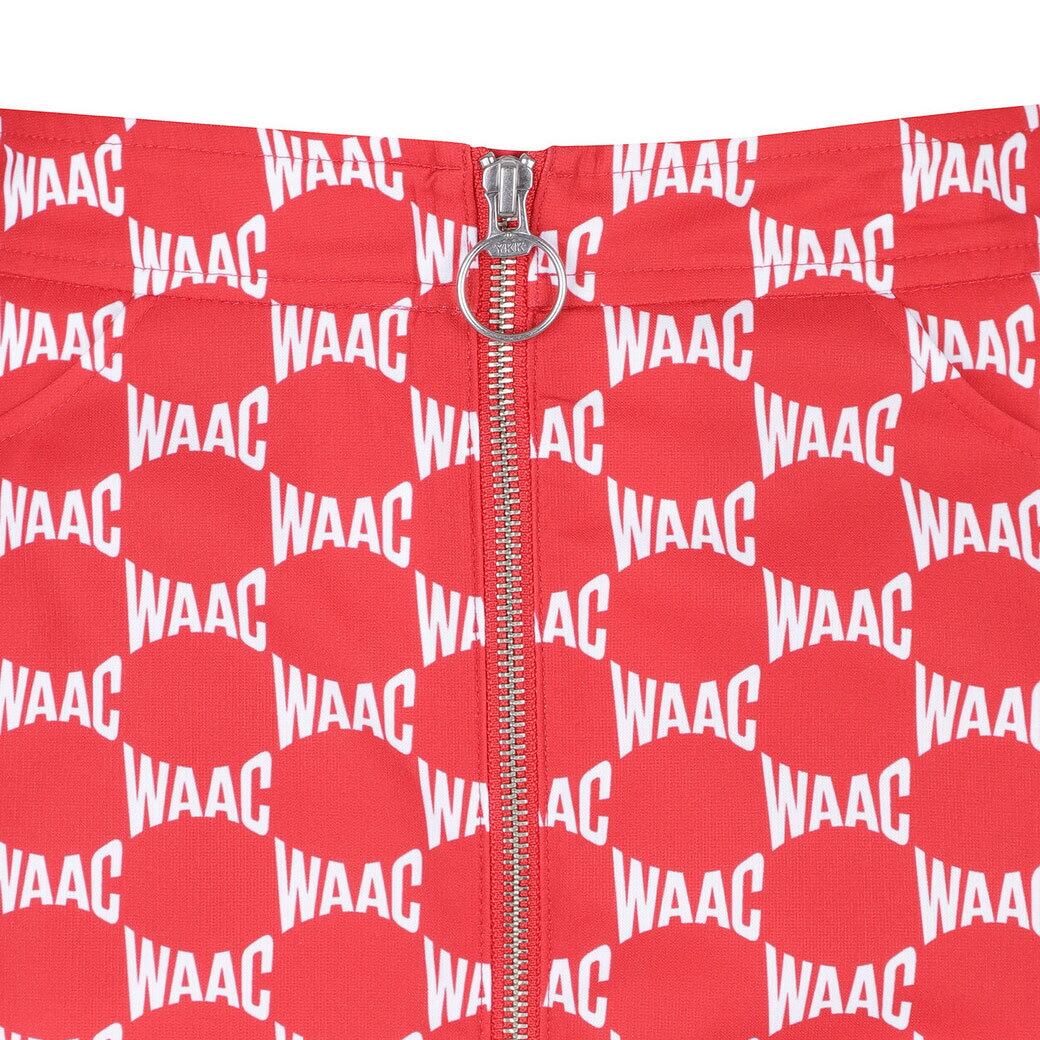 WOMEN ハイウエストWAACロゴスカート レッド