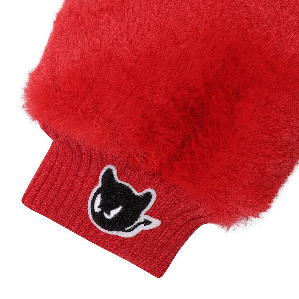 WOMEN エコファーコールドグローブ(両手) レッド