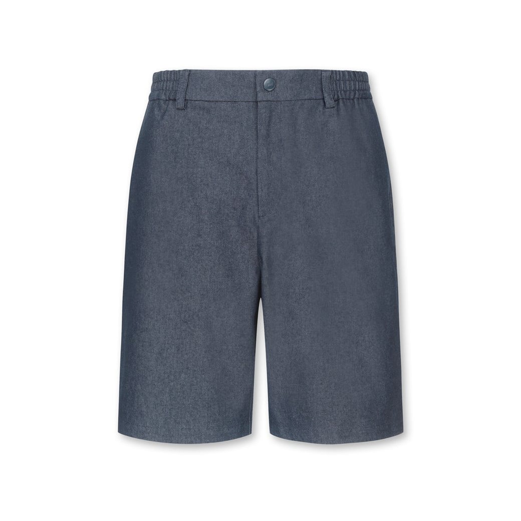 MEN コットンデニムショートパンツ インディゴブルー
