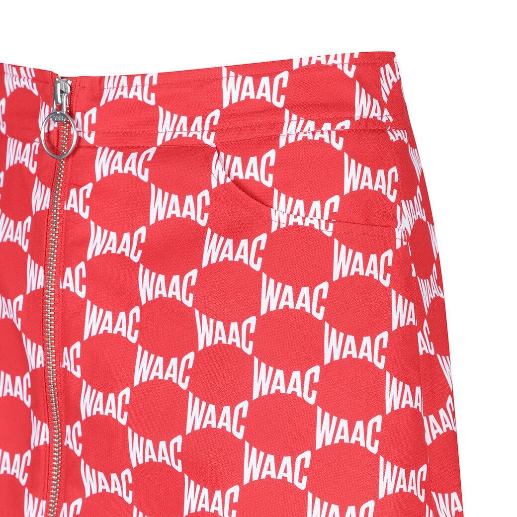 WOMENS ハイウエストWAACロゴスカート レッド /072322370