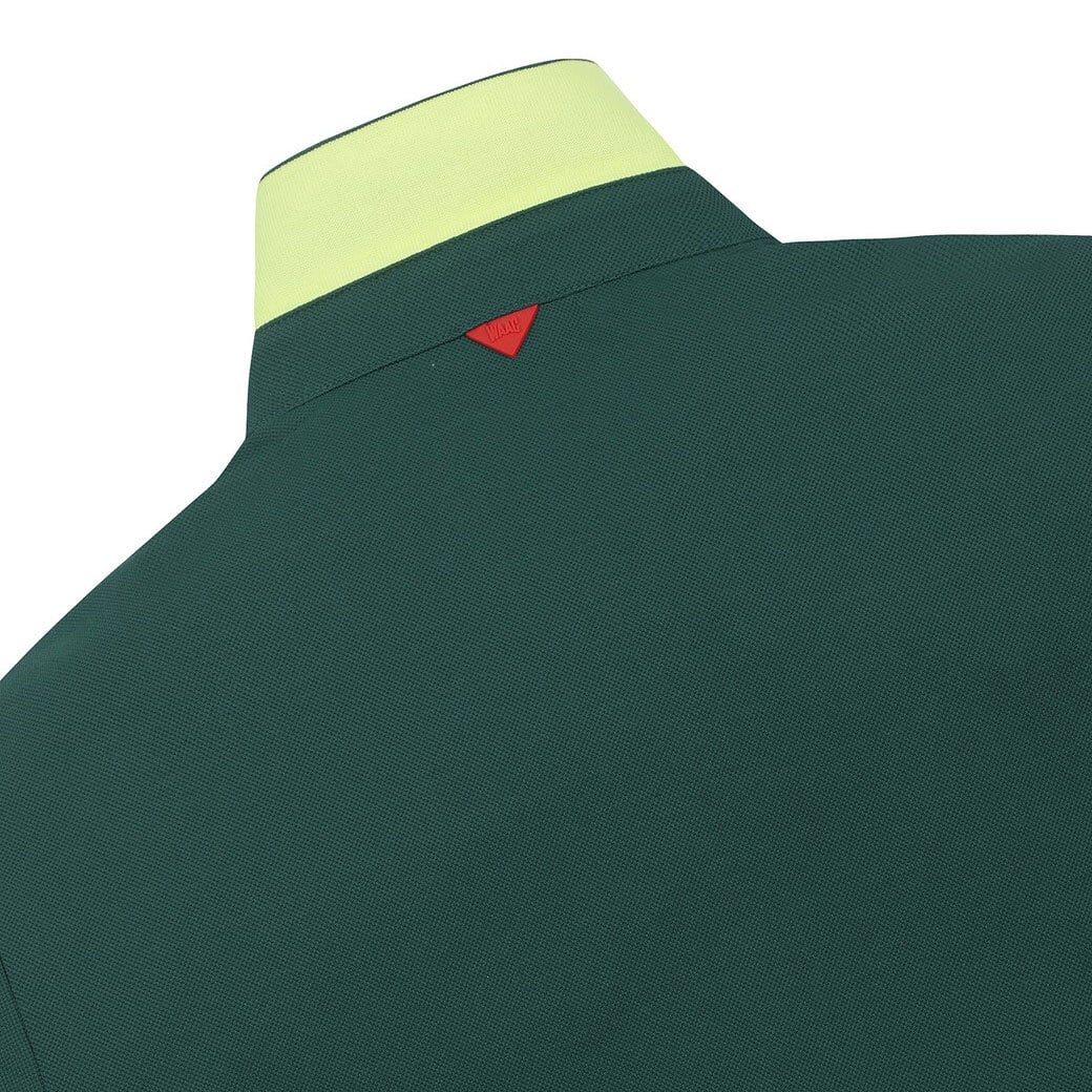 MEN ソリッド半袖ポロシャツ モスグリーン