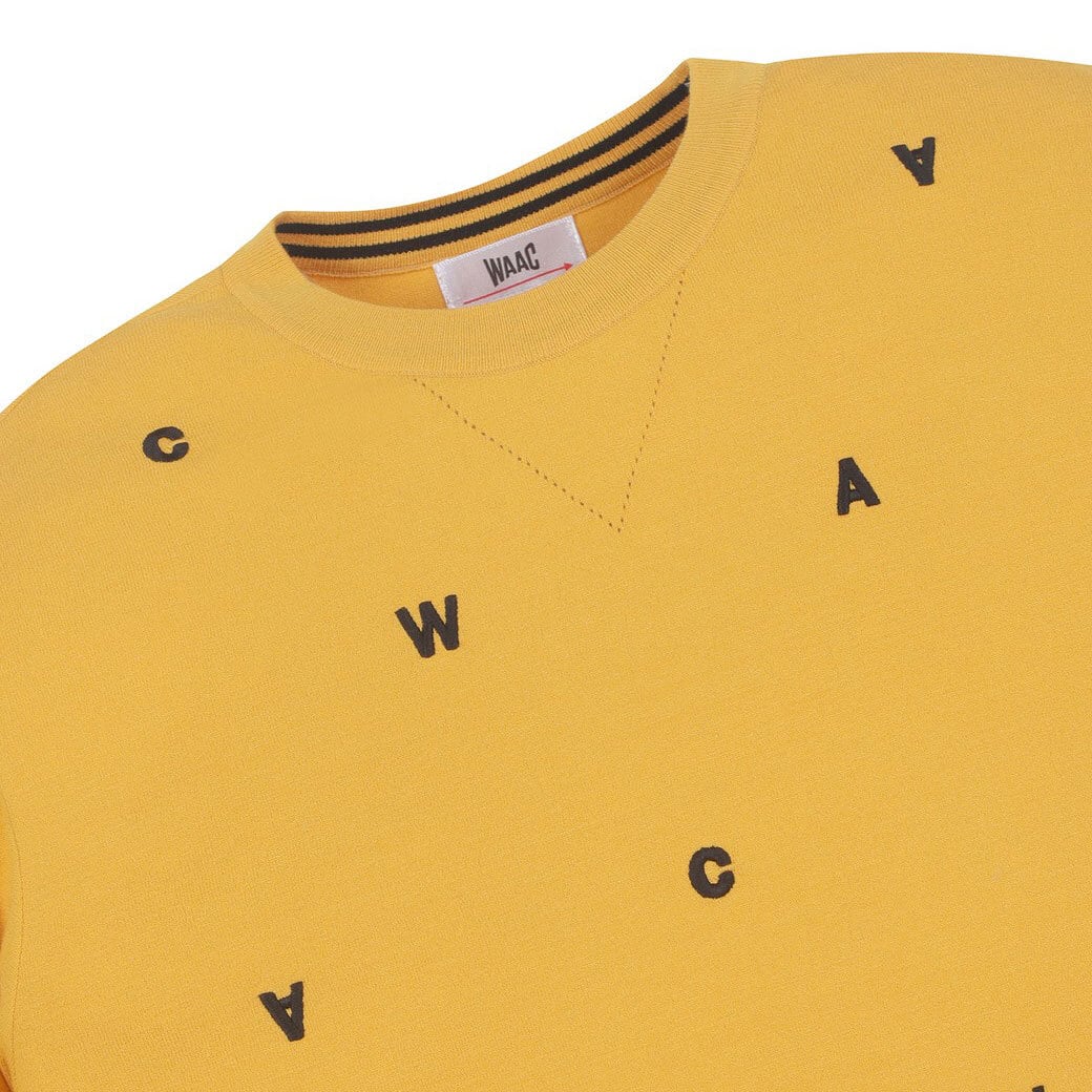 MEN WAACロゴ刺繍セーター