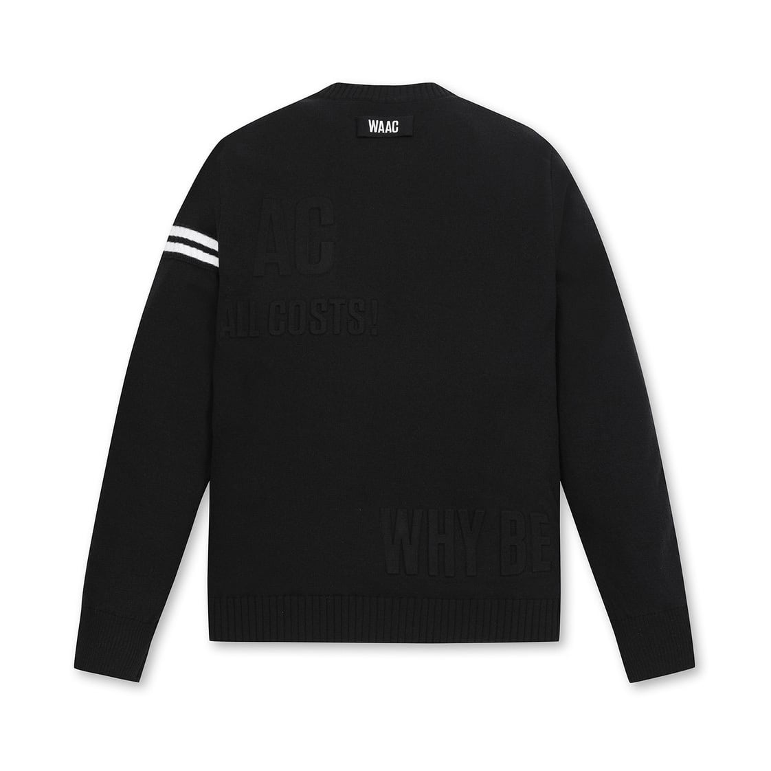 MEN エンボスロゴ ポイントラウンドセーター