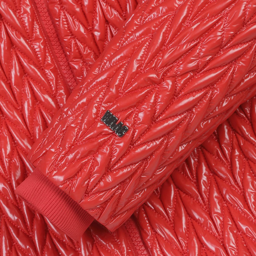 WOMEN へリンボーンキルティングジャンパー