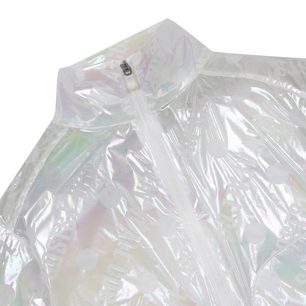 WOMEN オーロラ レタリングブルゾン ホワイト