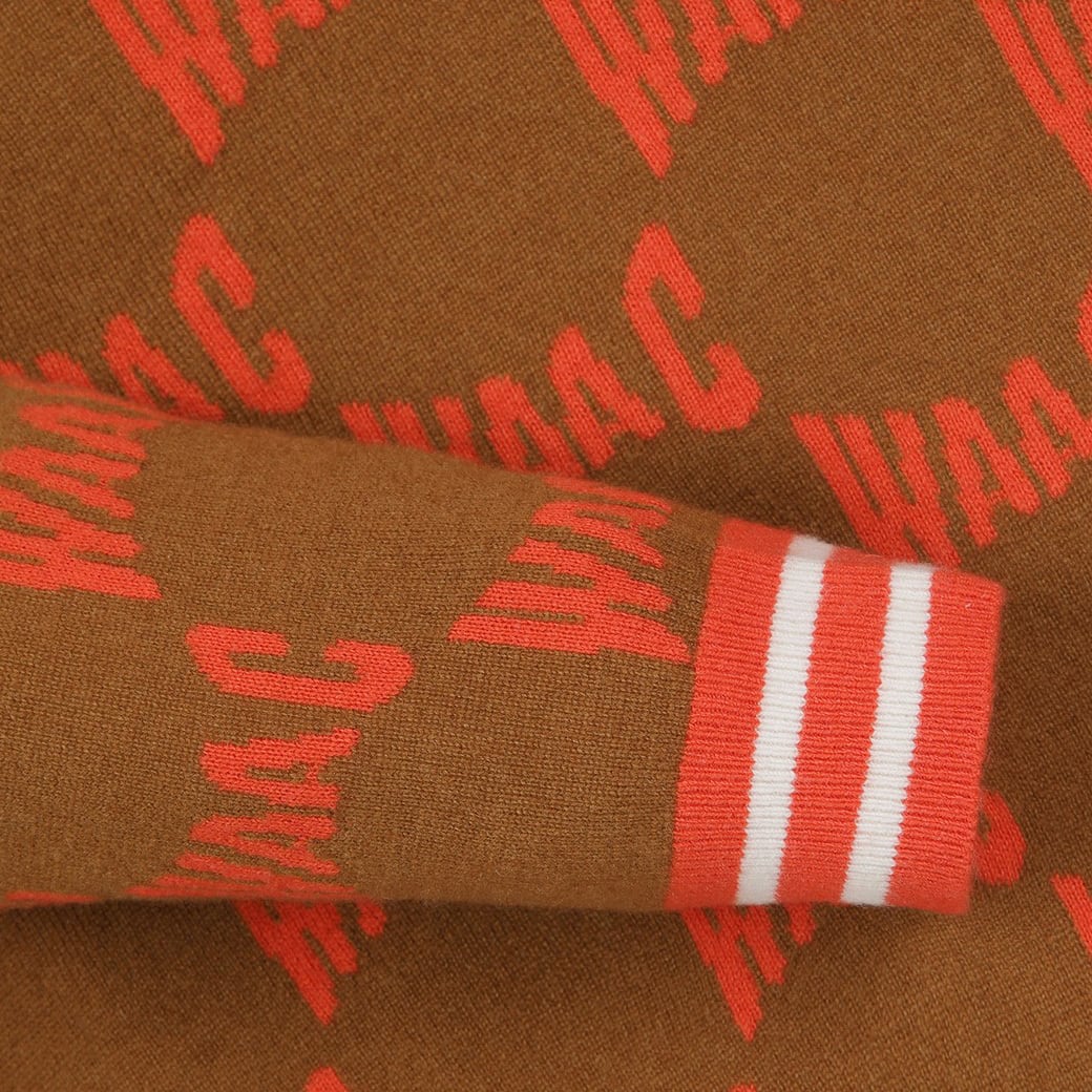 MEN ウール・カシミヤ ロゴジャカードセーター