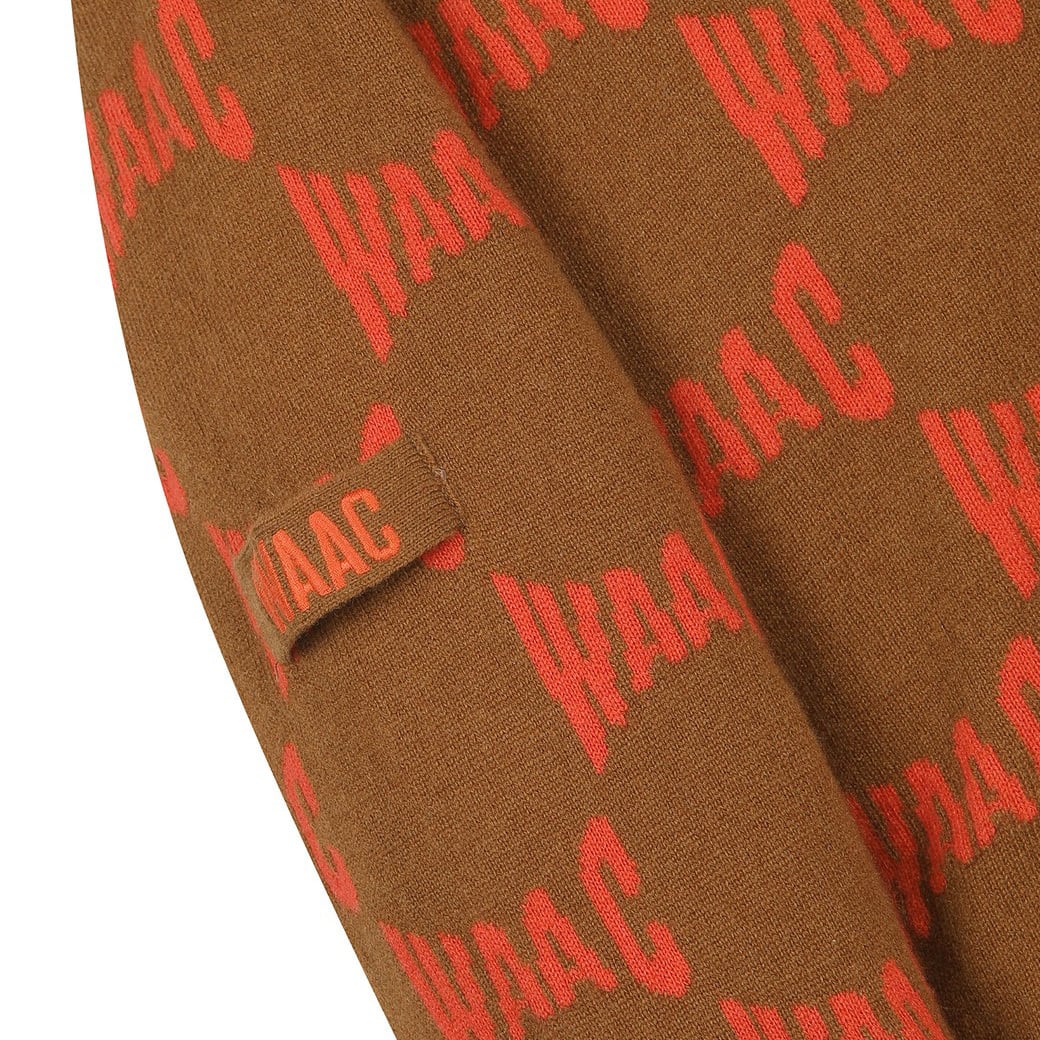 MEN ウール・カシミヤ ロゴジャカードセーター