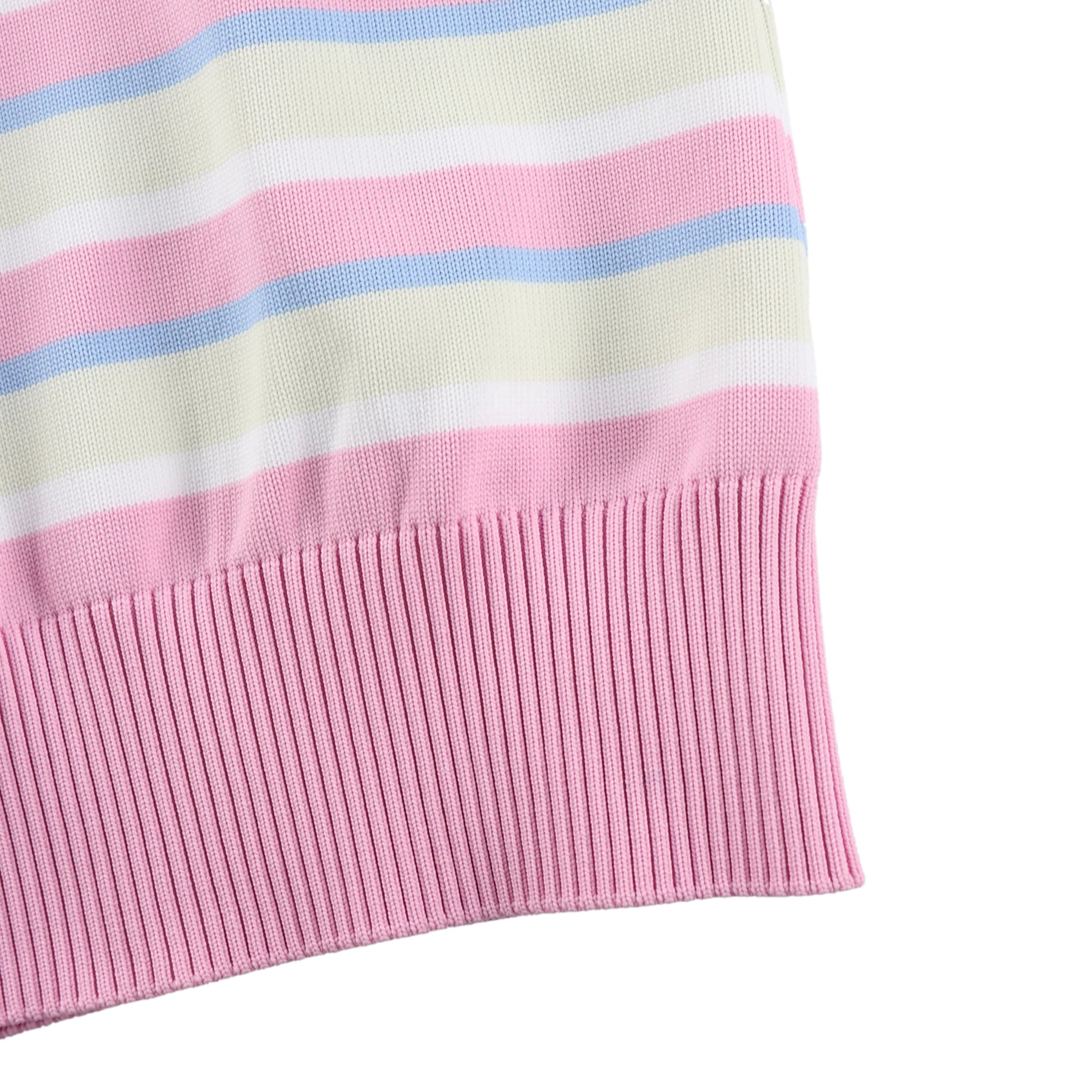 WOMEN マイクロスリームボーダー プルオーバー ピンク