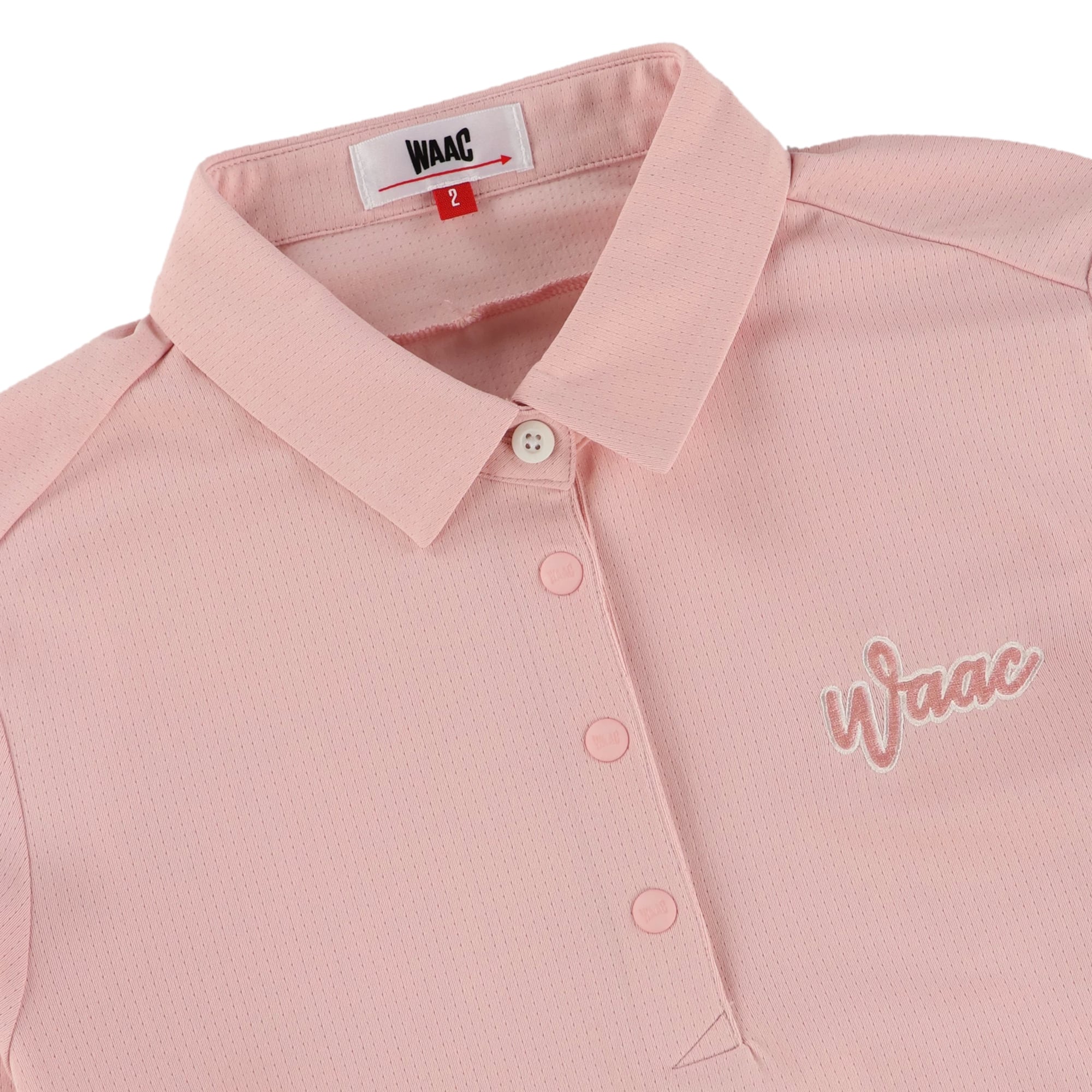 WOMEN ドットメッシュハーフ 長袖シャツ マスタード