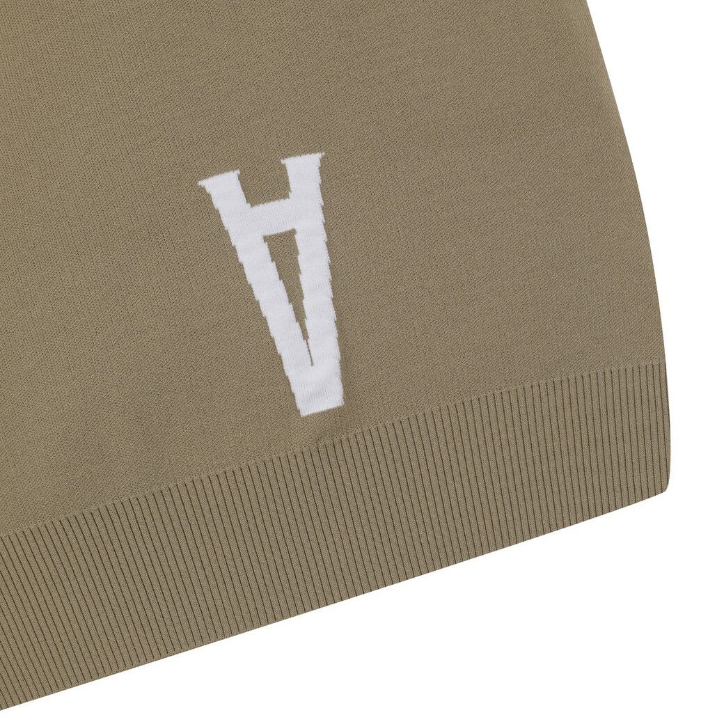 MEN WAACジャガードラウンドセーター ブラウン