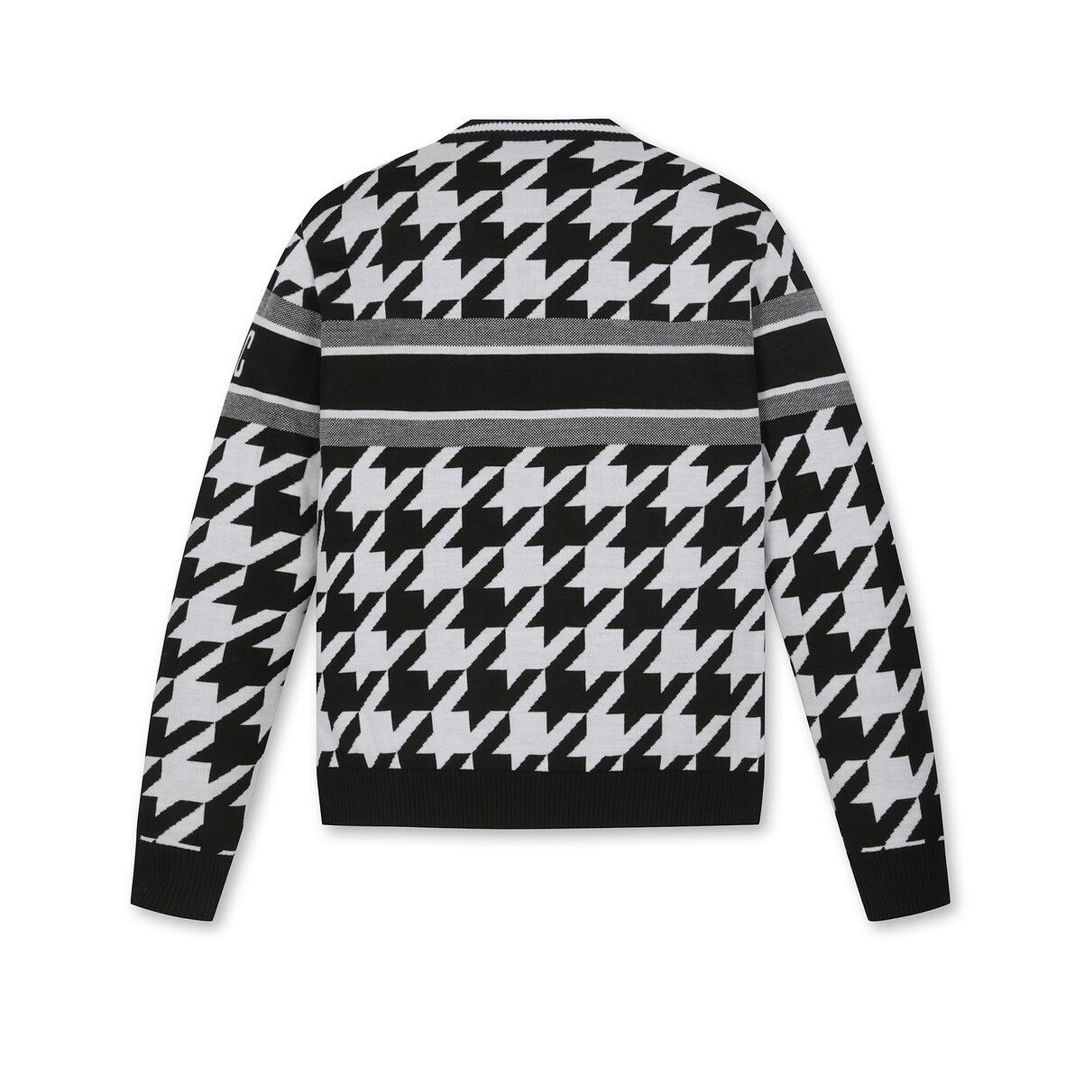 MEN ウィンターハウンズトゥース 防風タートルセーター