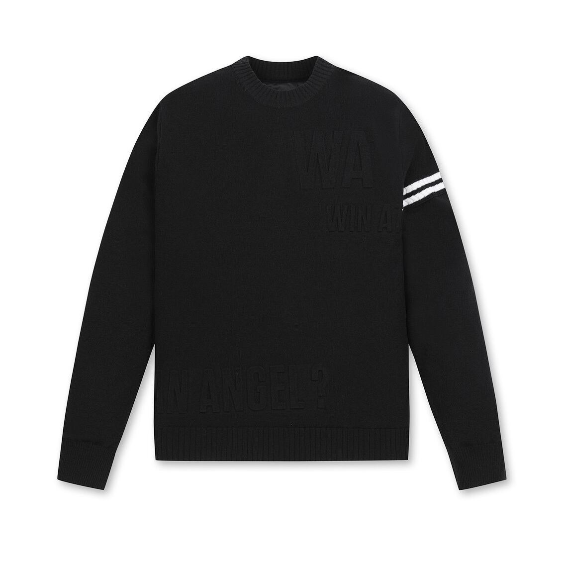 MEN エンボスロゴ ポイントラウンドセーター