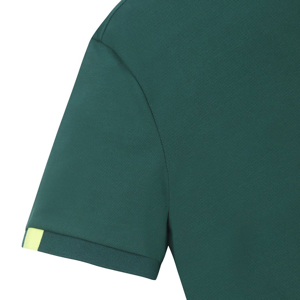 MEN ソリッド半袖ポロシャツ モスグリーン