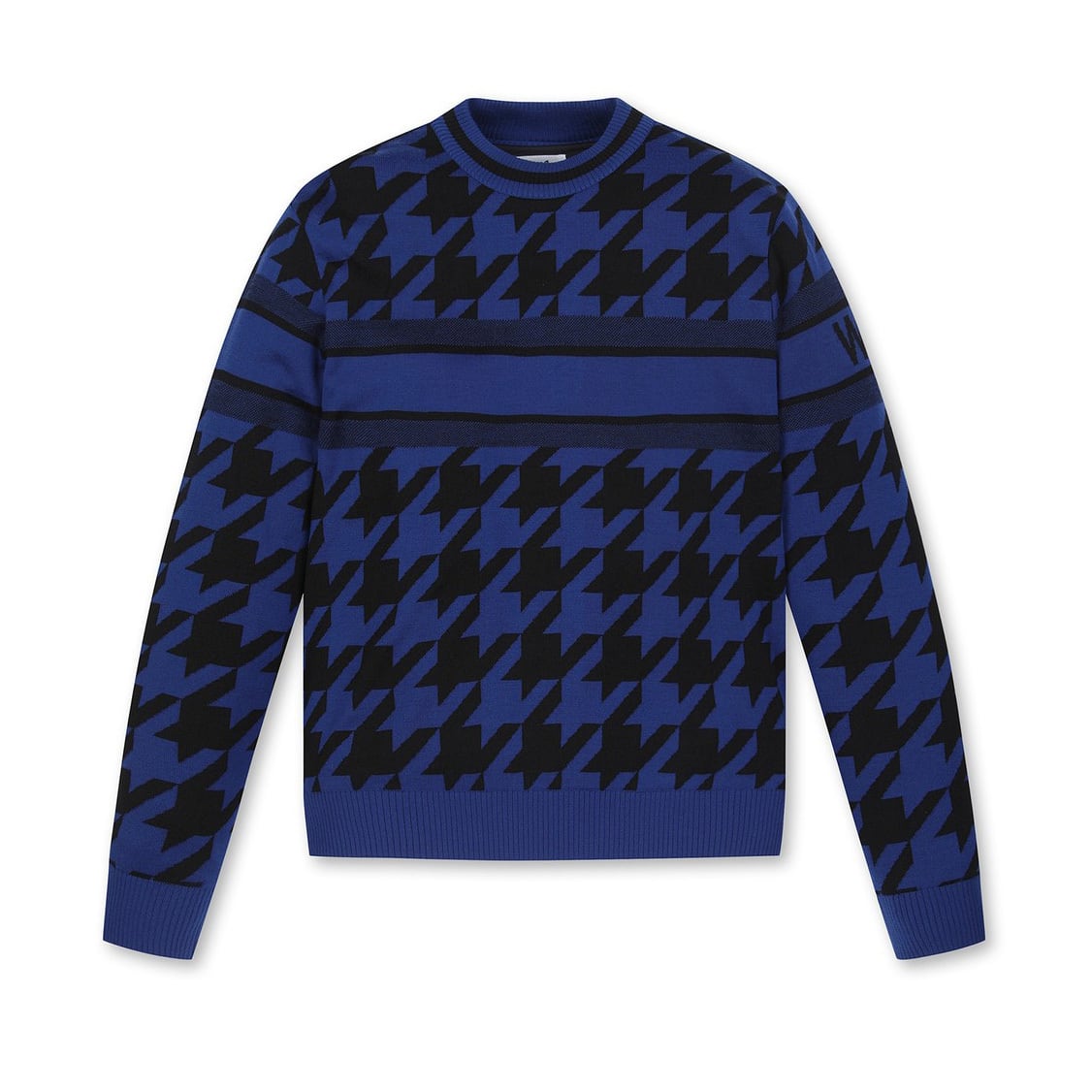 MEN ウィンターハウンズトゥース 防風タートルセーター