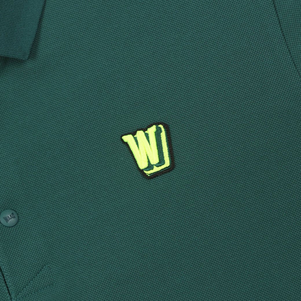 MEN ソリッド半袖ポロシャツ モスグリーン