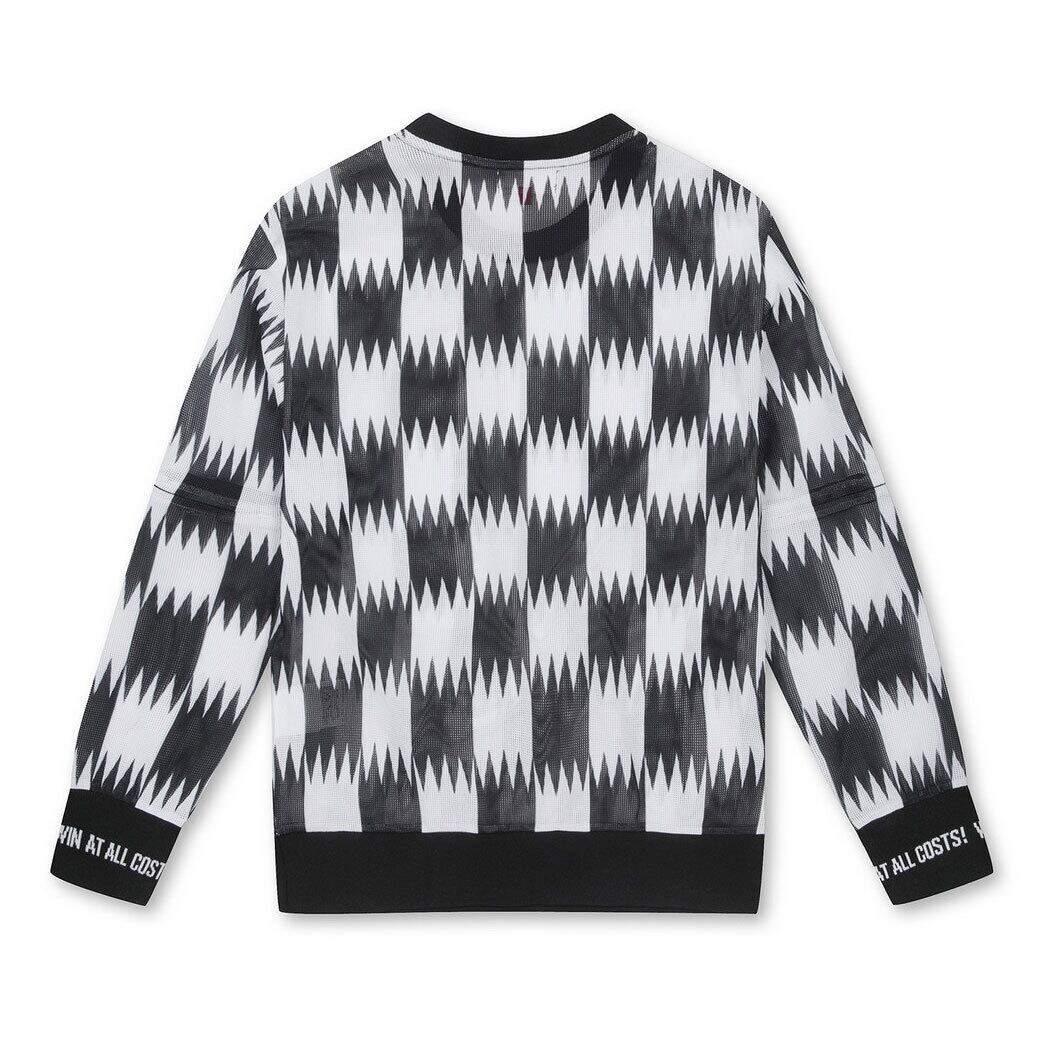 WOMEN シーズンパターン メッシュプルオーバー ブラック