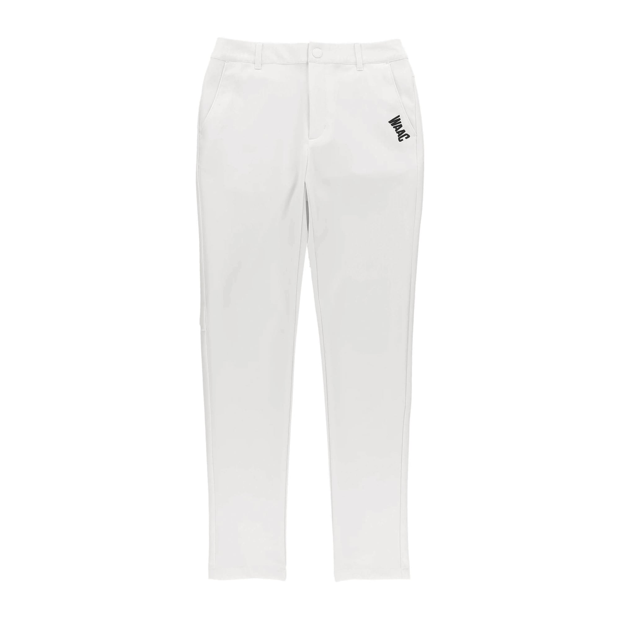 WOMEN ナイロンストレッチBASIC ロングパンツ ホワイト