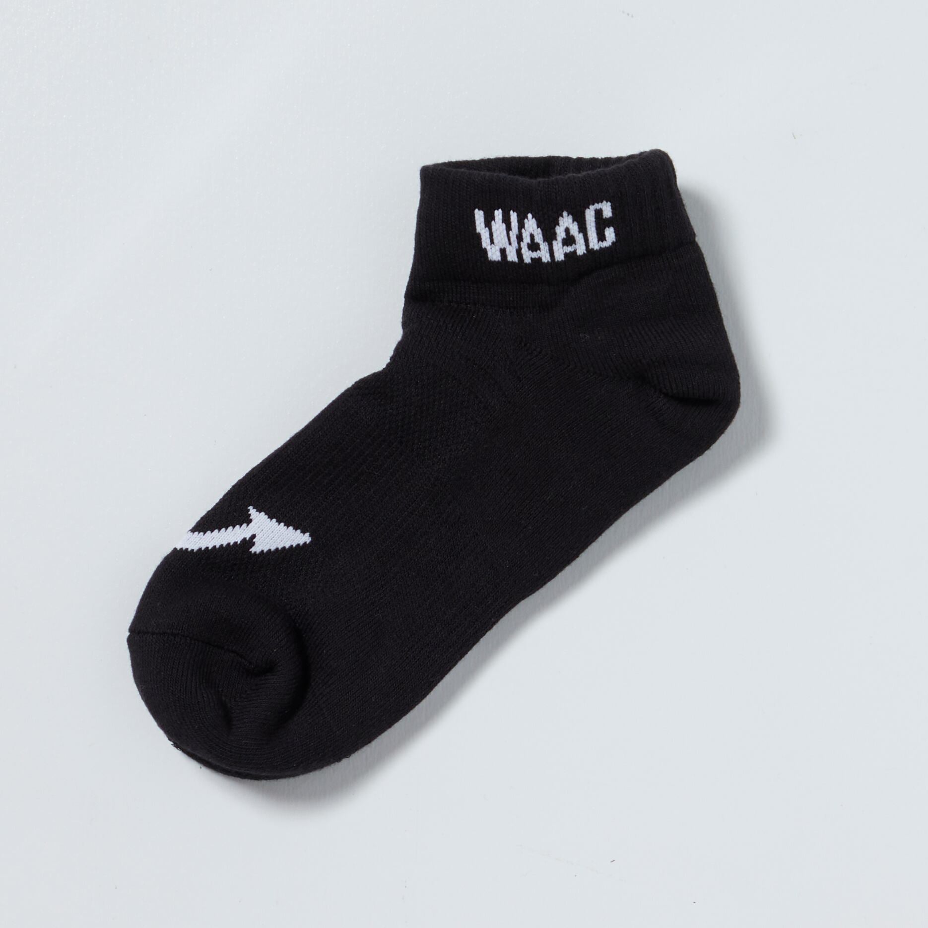 WOMEN ヒールプロテクト 3Dショートソックス ブラック