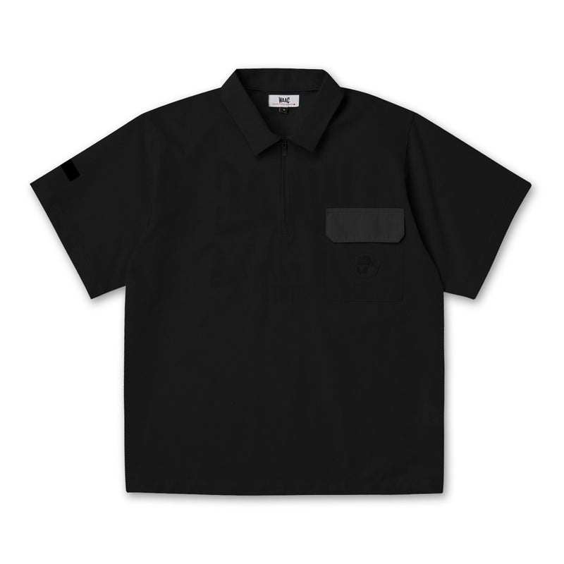 MEN ミニリップエアーポロシャツ ブラック