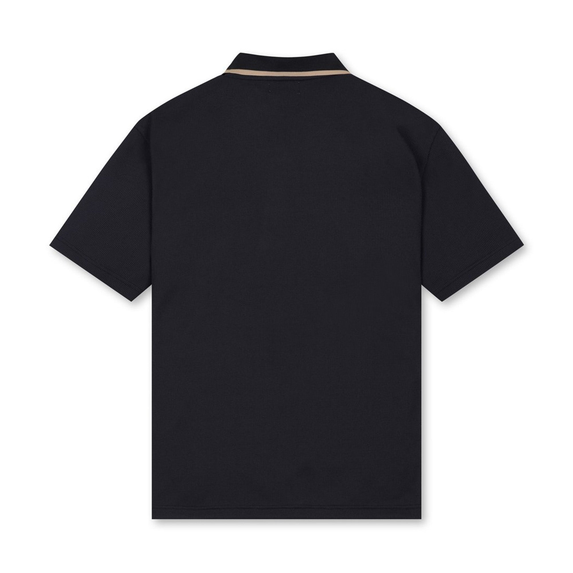 【25SS 新作｜一部店舗限定】MEN カラーブロックピケポロシャツ ブラック