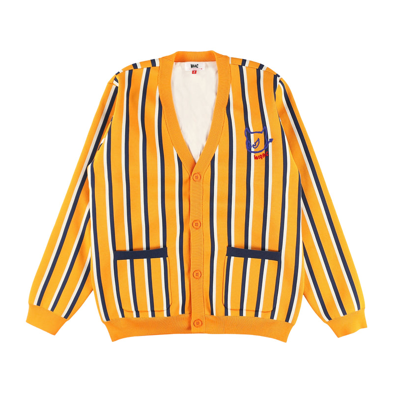 MENS 裏付マイクロスリームカーディガン  マスタード/072234731