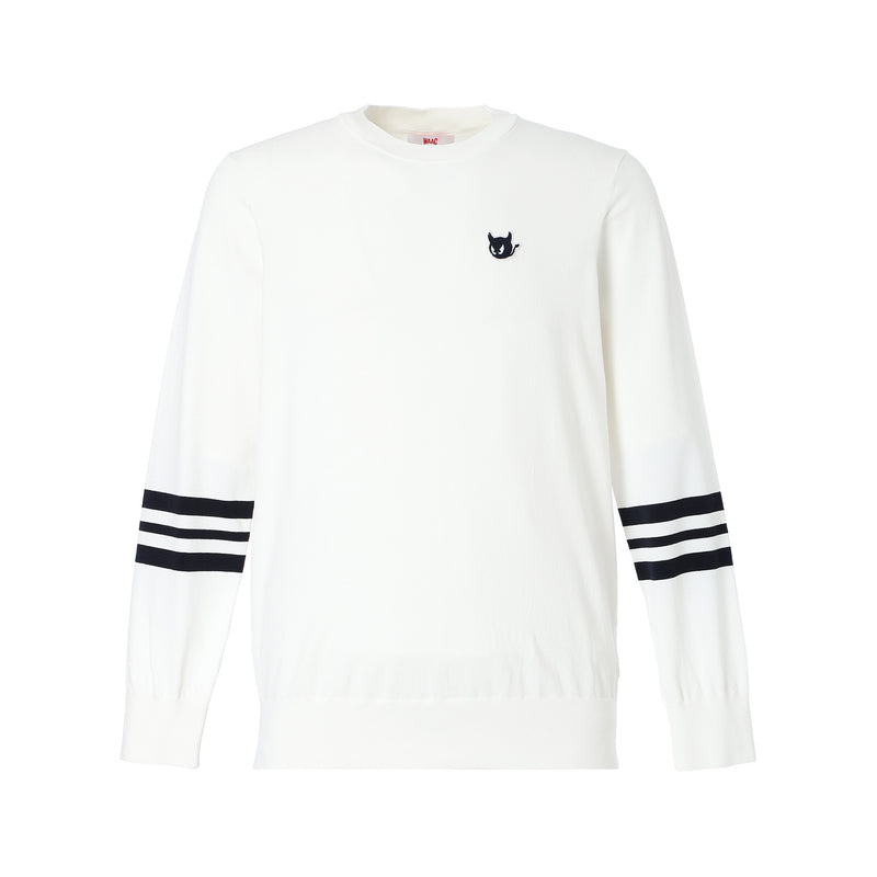 MEN ドライタッチ サマーニットプルオーバー ホワイト