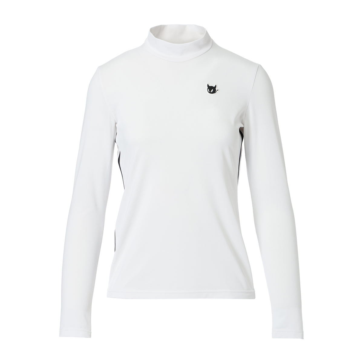 25SS】WOMEN サイドラインモックネック ホワイト 