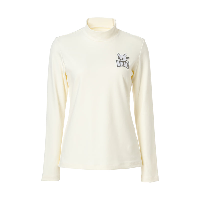 WOMENS PLAYERS EDITION BASIC裏起毛ベア天竺 長袖モックネック アイボリー/072244052