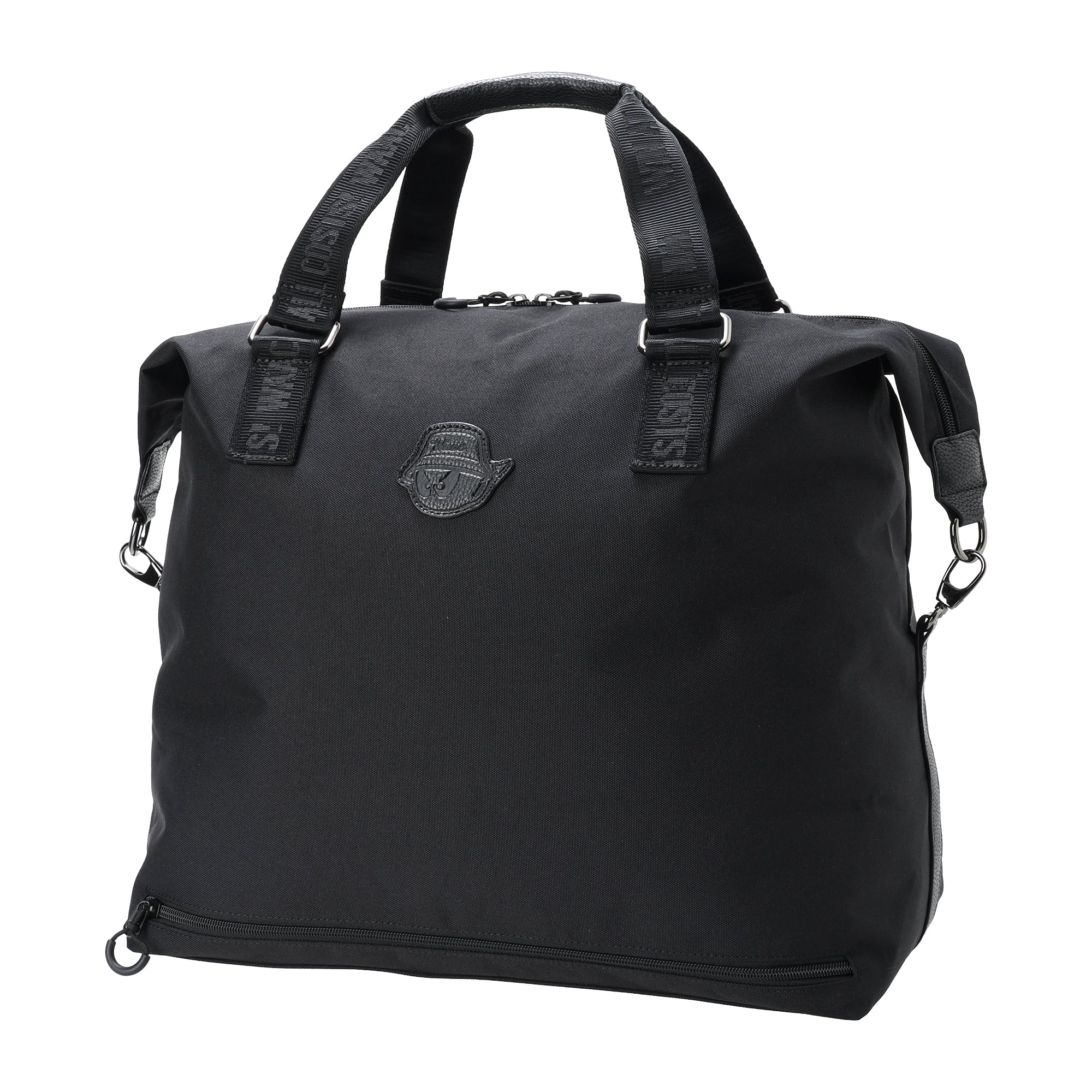 WAAC マットラバー ボストンバッグ UNISEX CITY LINE ボストンバッグ ブラック