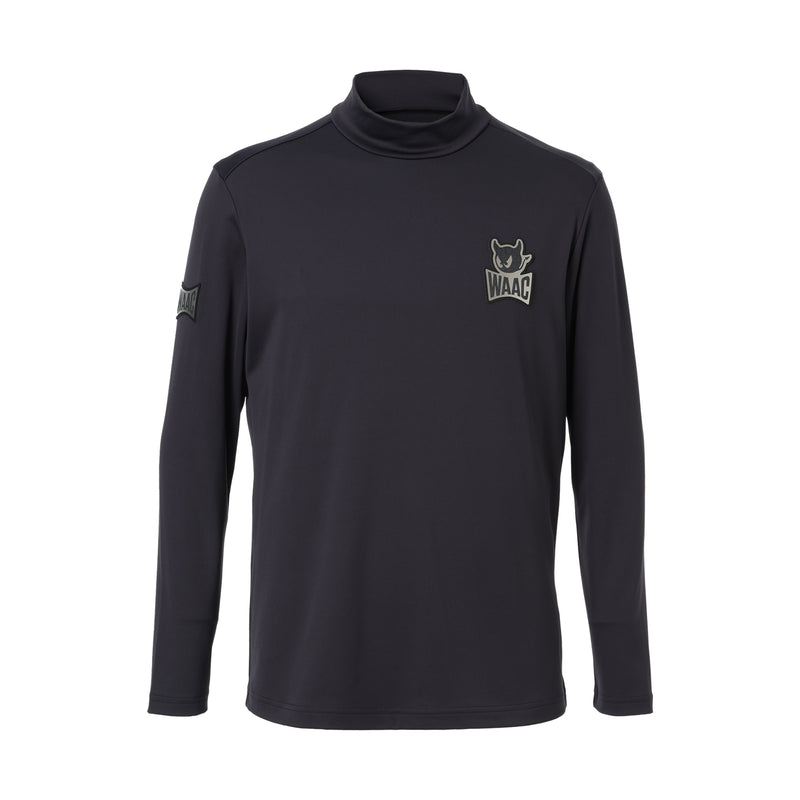 MEN PLAYERS EDITION BASIC裏起毛ベア天竺 長袖モックネック ブラック